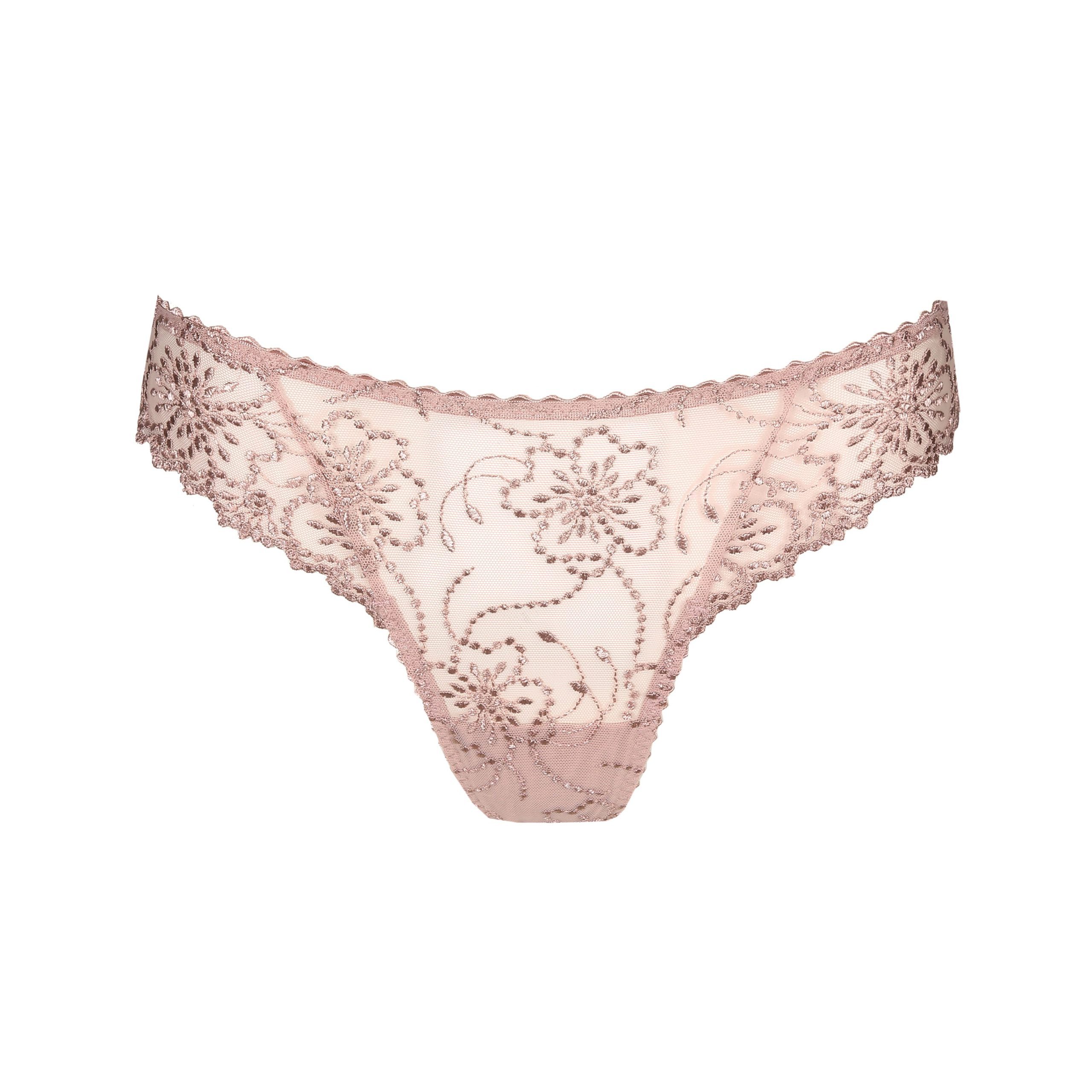 Out From Under Kiss Me Embroidered Mesh Thong